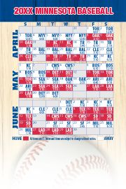 Magnetic Business Card Real Estate Baseball Schedules  |Realtor Tools